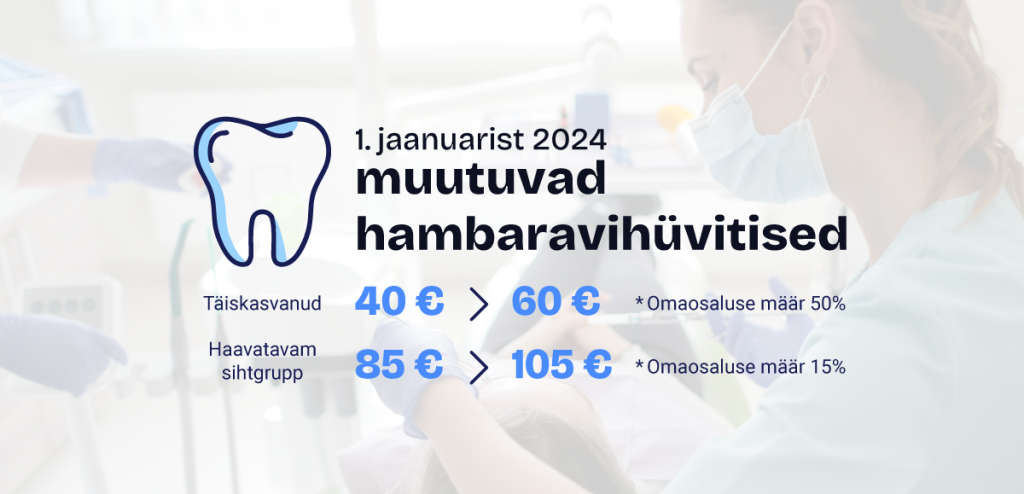 1. jaanuarist muutuvad hambaravihüvitised täiskasvanutele